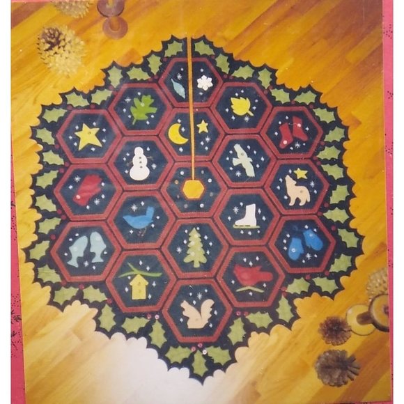 UNCUT Vintage Quilt Sewing Patterns, Northern Sky Tree Skirt, Jane Martin - Picture 1 of 3